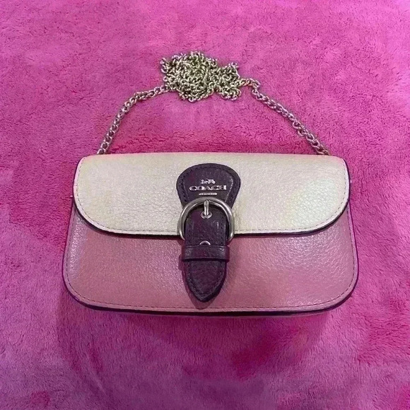 Coach Beat Crossbody Clutch In Colorblock—TwoToned Pink - Picture 1 of 15